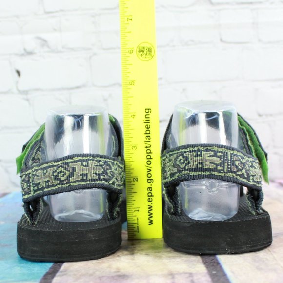 Teva Green Printed Nylon Ankle Strap Sport Outdoor Sandals Size US 8 - Picture 8 of 9